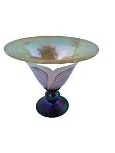 Favrile Iridescent "American Silver Glass" Vase Bowl - Picture 1 of 15