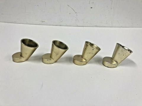 4 Vintage MID CENTURY MODERN Metal Legs stool table set lot coffee side foot set Cover