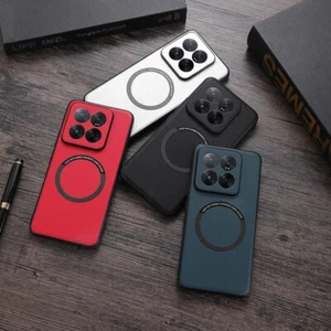 For Xiaomi 14 Ultra Mi 14 13 Pro Hybrid PU Leather Shockproof Magsafe Case Cover - Picture 1 of 16