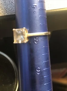 SU CH - Sterling Silber - 925 - Quadrat - Zirkonia - Ring - Größe 8 - Bild 1 von 3