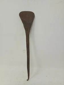 Hand Forged Kitchen Use Halwa Making Iron Spoon Khurpa Antique Old Rare  - Picture 1 of 11