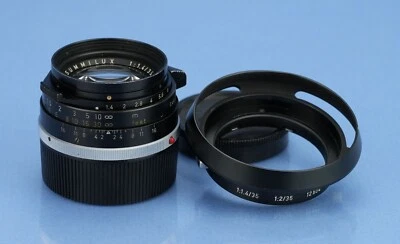 LEICA LEITZ 35MM SUMMILUX F1.4 M PRE ASPH/ STEEL RIM 11870 BLACK PAINT LENS RARE - Image 1 of 4