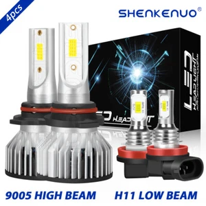 9005/HB3 H11/H9 LED Headlight Bulbs Conversion Kit 6000K Cool White 4pcs - Picture 1 of 20