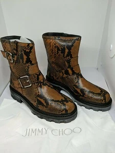 NIB JIMMY CHOO Biker Youth II Boot 37/7 couio - Picture 1 of 8