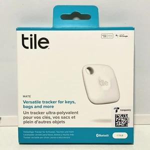 Tile Mate Universal Bluetooth Tracker GPS for Keychain/Phone/Bags - White, NIB - Photo 1 sur 6