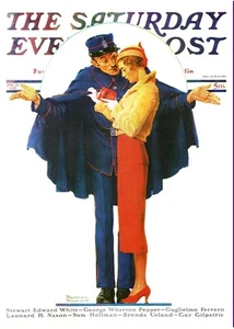 1932 JAN 30 Parlez Vous Paris NORMAN ROCKWELL SATURDAY EVENING POST COVER PRINT - Bild 1 von 3