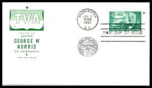 1961 George W. Norris Congress Sc 1184 FDC with House of Farnam cachet - Picture 1 of 1