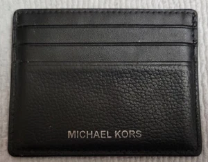 Herren Michael Kors Kartenetui schwarz Leder - großes Kartenetui - Bild 1 von 3