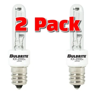 2 PACK: Bulbrite 473060 Krypton/Xenon KX60CL/E12 Light Bulb, 60W T3 KX2000 Clear - Image 1 of 3