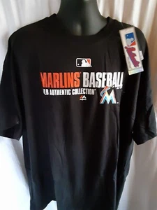 Miami Marlins Men's Majestic Big & Tall Shirt  3X - Picture 1 of 4