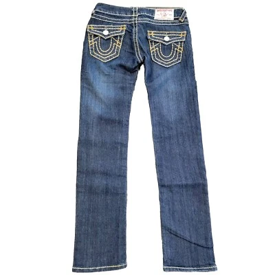 TRUE RELIGION World Tour Vintage Women's Joey Super T Jeans Thick Stitch Size 25 - Image 1 of 4