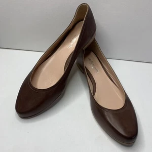 Zapatos de salón de ballet vintage Stelle Monelle de cuero ITALIANOS silenciosos de lujo con dinero antiguo planos - Imagen 1 de 12