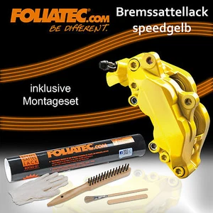 FOLIATEC BREMSSATTEL LACK SPEED GELB 2161 + BREMSSATTEL MONTAGE SET - Bild 1 von 1
