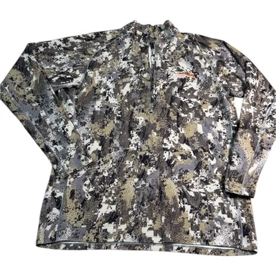 Media cremallera peso pesado Sitka Merino - cola blanca: elevada II #10074 Foto 1 de 4