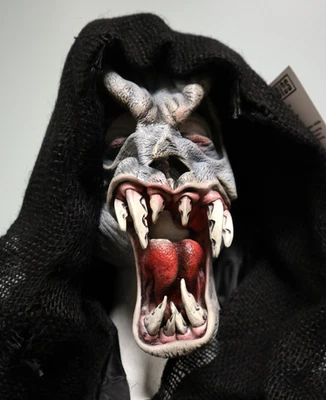 Hooded Alien Monster Beast - Zagone Studios "Fanged Death" Handmade Mask - Image 1 of 4
