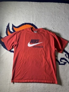 Vintage Nike Sportswear Red Big Logo T-shirt Silver Tag Men’s Size XL!!!!! - Picture 1 of 8