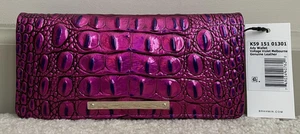 Brahmin Melbourne ADY Slim Bifold Wallet Clutch VOLTAGE VIOLET Pink Magenta NWT - Picture 1 of 12