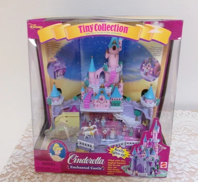 Vtg Disney Tiny Collection Light-Up Cinderella Enchanted Castle NIB Polly Pocket - Image 1 of 4