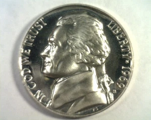1969-S JEFFERSON NICKEL GEM / SUPERB PROOF GEM /SUPERB PR NICE ORIGINAL 99c SHIP - Picture 1 of 2