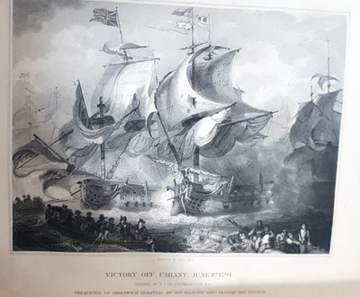 1832 MEMOIRS OF CELEBRATED NAVAL COMMANDERS BY LOCKER 20 PLATES MILITARY @ - Image 1 of 4