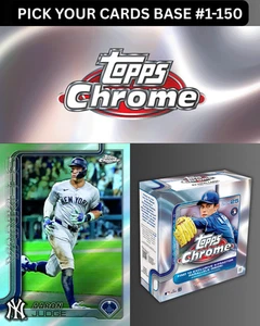 2025 Topps Chrome Baseball BASE #1-150 You Pick & Complete a Set! - Picture 1 of 1