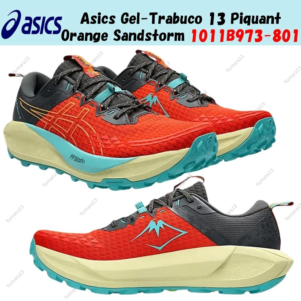 Asics Gel-Trabuco 13 Piquant Orange Sandstorm 1011B973-801 talla para hombre - Imagen 1 de 4