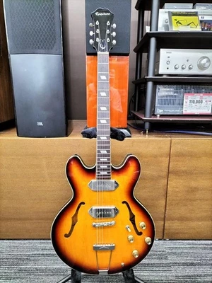 Epiphone Casino Sunburst Made in Japan 1989 Orange Label Hollow Electric Guitar - image 1 of 4