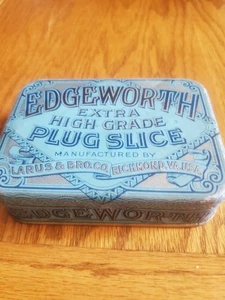 Edgeworth Plug Slice Pipa Extra Alta Calidad Lata de Tabaco, Tapa con Bisagras, De Colección - Imagen 1 de 6
