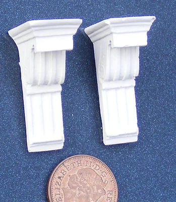 Dolls House 2 Plaster Wall Corbels 3cm x 0.8cm Tumdee 1:12 Scale Miniature 561 - Image 1 of 4