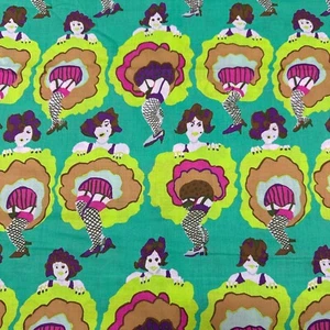 OOP 18" x 21" Fat Quarter You Can Can Brandon Mably Kaffe Fassett Cotton Fabric - Picture 1 of 4