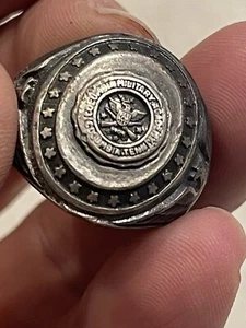 Sterling Tested Columbia Military Academy Class Ring - Picture 1 of 9