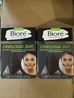 2 Pack- Biore Pore Penetrating Charcoal Bar soap 3.77 oz each face/body