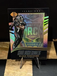 BIJAN ROBINSON 2023 Panini Illusions GOLD HoloHeroes 09/10 RC *CASE HIT SSP* RC - Picture 1 of 13