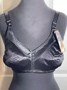 New Bali Classic Support Cool Comfort Wirefree Bra 42D Black DF3820 Wireless - Picture 1 of 8