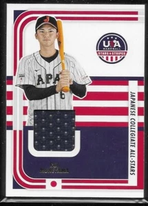2024 Panini USA Stars & Stripes RUI MUNEYAMA RC Japanese Collegiate Worn Jersey - Bild 1 von 1
