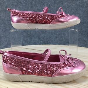 The Childrens Place Shoes Youth 12 Glitter Mary Jane 05269729 Pink Faux Leather