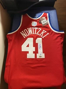 Dirk Nowitzki Mavericks Autographed Mitchell& Ness 2003 Swingman Jersey All Star - Picture 1 of 5