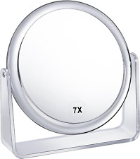20Cm Kosmetikspiegel 1X/7X Vergrößerung Doppelseitiger Schminkspiegel 360°Drehba