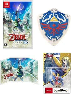 Nintendo Switch The Legend of Zelda Skyward Sword + amiibo 2type Set + Cushion - Picture 1 of 5
