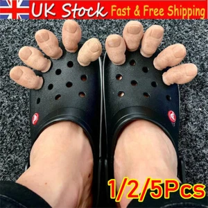 1/2/5Pcs 3D Funny Toe Shoe Charms Big Toe Croc Charm Decor Costume Party GifBL - Picture 1 of 13
