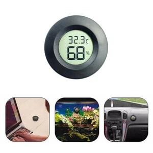 ☆Termometro rotondo LCD digitale interno/esterno temperatura umidità B4M0 - Foto 1 di 8