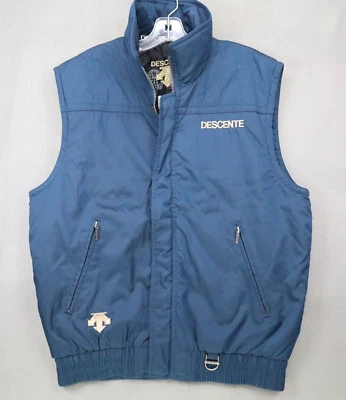 Vintage 90s Descente Ski Insulated Vest Jacket Zip/Snap Pocket Blue Adult L - Image 1 of 4