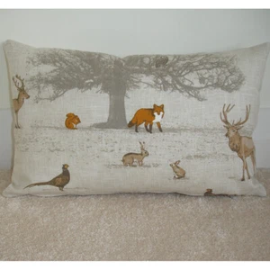 Tempur Travel Pillow Cover Woodland Animals Stag Fox Owl 40x30cm 16"x10" 10x16 - Picture 1 of 3