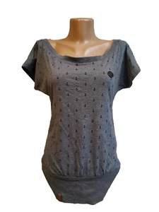 T-shirt donna Naketano taglia S grigio nero ancore - Foto 1 di 12