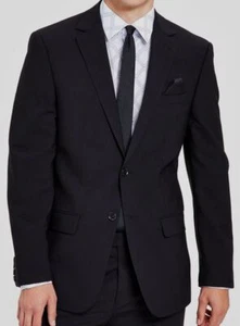 $600 Bar III Men's Black Skinny-Fit Wool Jacket Pants 2-Piece Suit 42R - Picture 1 of 4