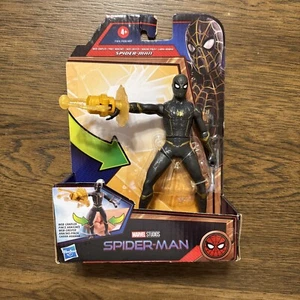 Marvel Spider-Man Modellino Nero e Oro 6" con Web Grappler Hasbro Nuovo - Foto 1 di 12