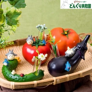 Donguri Kyowakoku Acorn Totoro Vegetable Single Flower Vase Set of 3 JAPAN NEW - Picture 1 of 24