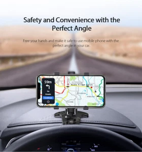 360° Rotating Clip-on Auto Car Mount Holder Braket For Mobile Phones GPS Sat Nav - Picture 1 of 12