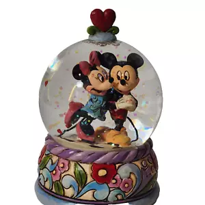 Disney Showcase Enesco Snow Globe Mickey & Minnie Mouse Spring Jitterbug 4015350 - Picture 1 of 14