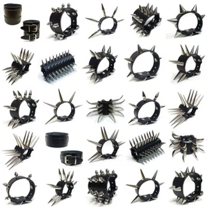 Armband - Nietenarmband - Lederarmband mit Nieten Killernieten / Gothic Punk - Bild 1 von 46